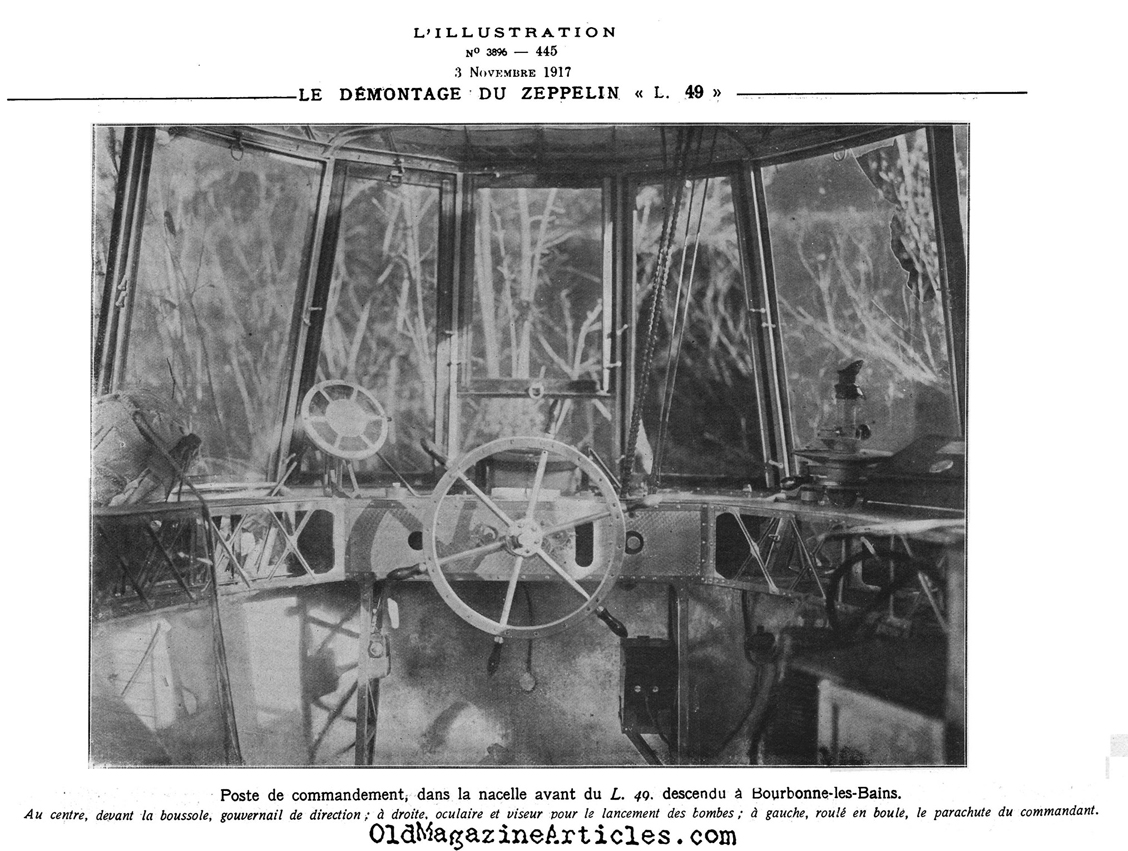 The Interior of a Zeppelin's  Gondola (L'Illustration, 1917)